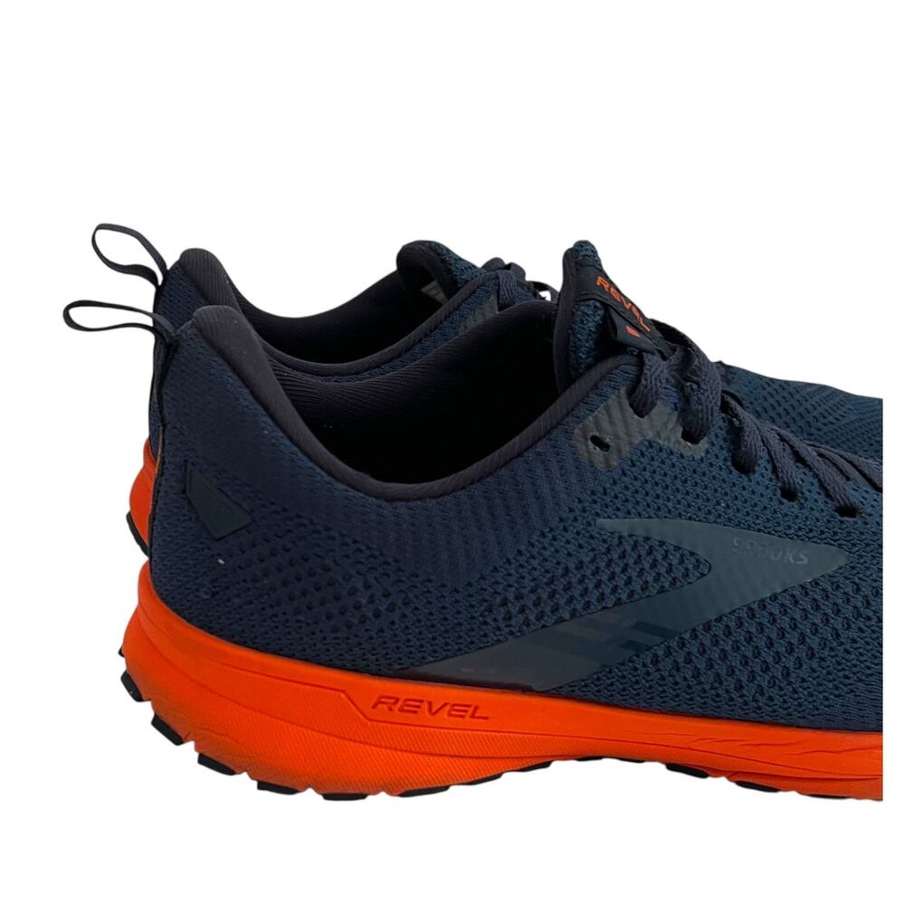 Brooks Revel 5 Running Sneaker Shoes In Blue Orange Men Size 11 - Picture 5 of 14